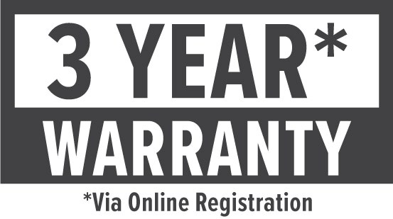 Warranty: 3 Year (Via Online Registration)