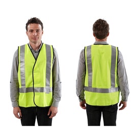 WORKIT Safety Vest Day/Night Reflective Hi-Vis Yel VDNYS