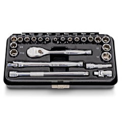 GEARWRENCH 23 Piece 120XP 6 Point 1/4inch Metric/SAE Drive Socket Set 83064