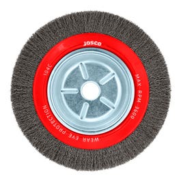 JOSCO 250mm Crimped Wheel Brush Steel Wire 104C