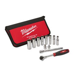 MILWAUKEE 12pc 3/8inch Drive Imperial Socket Set 48229000