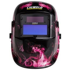 CIGWELD WeldSkill Auto Darkening Welding Helmet Pink Lady 454336