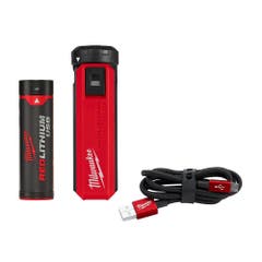 MILWAUKEE Red Lithium-Ion USB Portable Power Source & Charger Kit L4PPS201