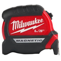 MILWAUKEE 8m/26ft x 25mm Compact Magnetic Tape Measure 48220526