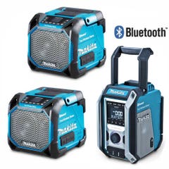 MAKITA 12V/18V 2x Bluetooth Speaker & Jobsite Radio Kit DLX3139