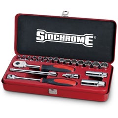SIDCHROME 5-19mm 3/8inch SD Metric Socket Set 21pc SCMT13205