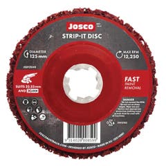 JOSCO 125mm X-LOCK Red Stripping Disc JSD125XR