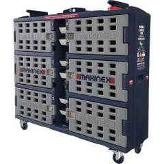 MAKINEX Wheeled Charged Pod Storage Cabinet MCP-6-SS-AU