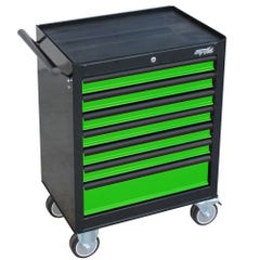 SP TOOLS 7 Drawer Custom Series Roller Cabinet - Green/Black SP40104G