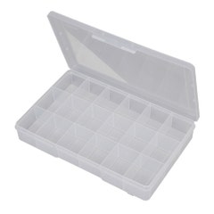 FISCHER 310 x 200 x 48mm 18 Compartment Clear Large Storage Box 1H-094