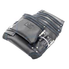 OX Trade Black Leather 10 Pocket Tool Pouch OX-T265603