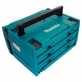 MAKITA MAKPAC 3 - 6 Draw Bit Box Storage Case P-84333