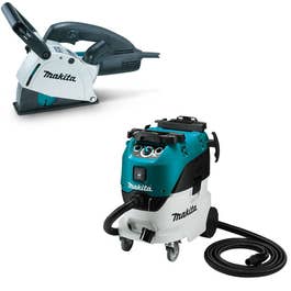 MAKITA 125mm Wall Chaser & M-Class Dust Extraction Combo Kit SG1251J-VC42MX2