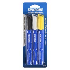 KINCROME Paint Marker Bullet Tip Assorted Colours 3 Piece K11833