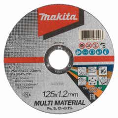 MAKITA 120 x 1.2 x 22mm Multi-Purpose Cut Off Disc - MULTIMATERIAL - 10 Piece E-10724-10