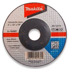 MAKITA 125x6x22.2mm Grinding Disc - 25 Piece D-18465-25