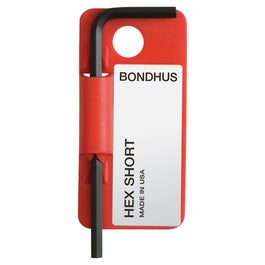 BONDHUS 3/16inch Hex End L-Wrench Short Tag-Bar BD15810