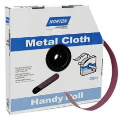 NORTON 40mm x 50m 60-Grit Metal Cloth Sanding Roll - METALITE