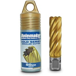 HOLEMAKER 17 x 50mm HSS-TiN Multifit Annular Cutter - GOLD SERIES