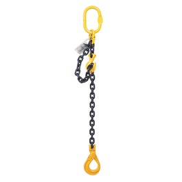 BEAVER Grade 80 Chain Sling Assembly 8mm 1Leg 1Mtr C/W Clevis Sling Hook and Clevis Grab Hook
