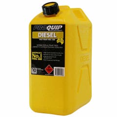 PROQUIP 10L Plastic Fast Pour Fuel Can - Diesel Yellow 1009