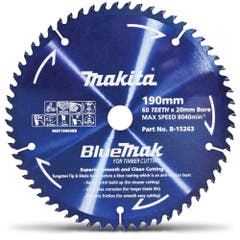 MAKITA 190mm 60T TCT Circular Saw Blade for Wood Cutting - Mitre Saws - BLUEMAK