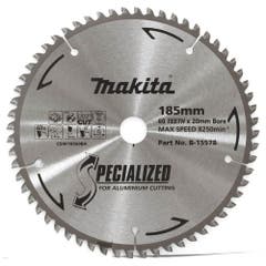 MAKITA 185mm 60T TCT Circular Saw Blade for Aluminium Cutting - SPECIALIZED