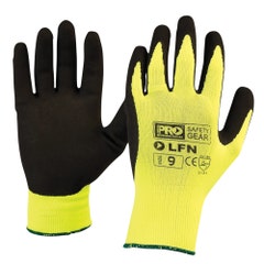 PROCHOICE Glove Nylon Sz 9 Latex Dipped Palm, Hi-Vis