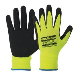 PROCHOICE Glove Nylon Sz 10 Latex Dipped Palm, Hi-Vis