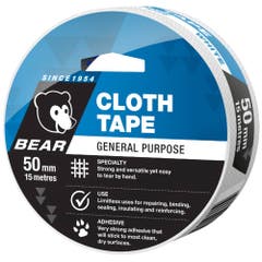 BEAR 50mm x 15m Tape Cloth - White 66623336604