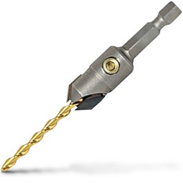 SNAPPY TOOLS 1/8inch HSS-TiN Drill Bit & TCT Countersink for Wood & Melamine