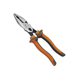 KLEIN Insulated Electricians Side-Cutting Pliers, Crimping Die, 215mm