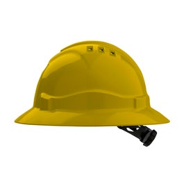 PROCHOICE V6 Hard Hat Vented Full Brim Ratchet Harness - Yellow HHV6FB-Y